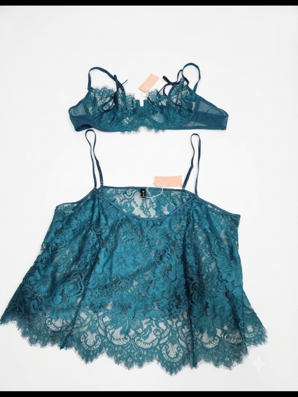 Mentionables Bra And Lace Cami Size 3x